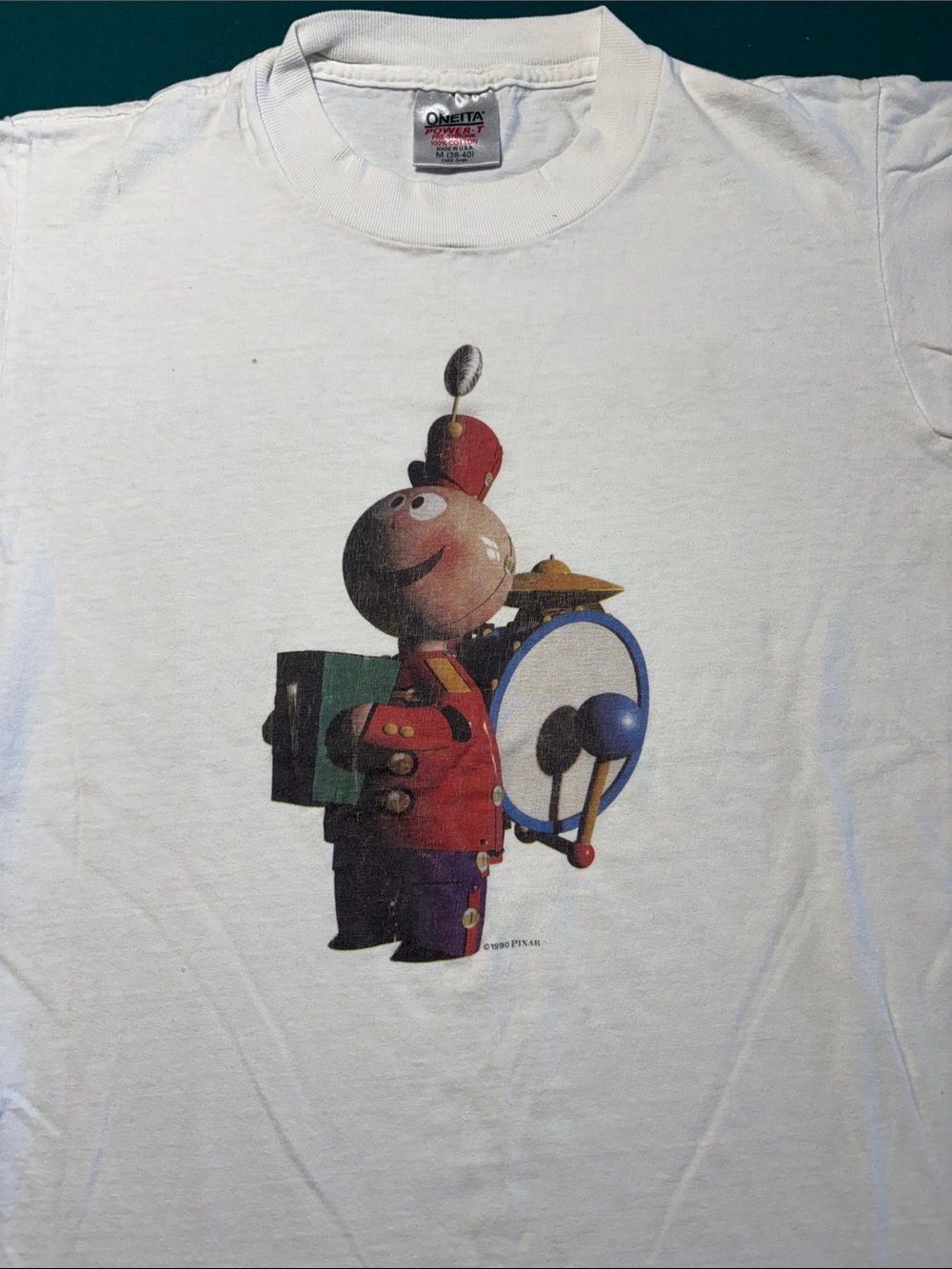 VTG 1990 Pixar’s “ Tin Toy “ Academy Award Winner Crew only Tee , M , $1,100